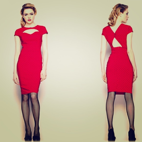 hell bunny red polka dot dress